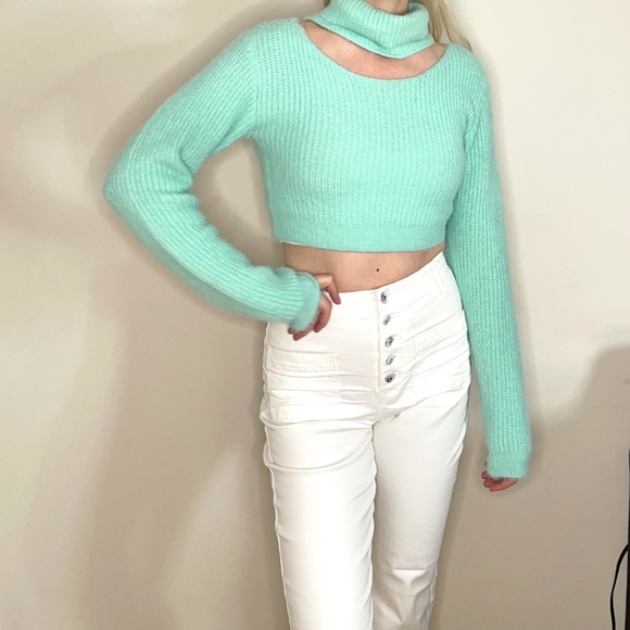 Fashion Nova | turtleneck crop long sleeve | size M - Picture 3 of 7